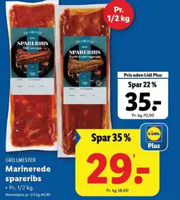 Lidl GRILLMESTER Marinerede spareribs tilbud