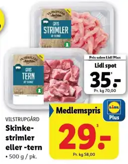 Lidl VILSTRUPGARD Skinke- strimler eller -tern tilbud