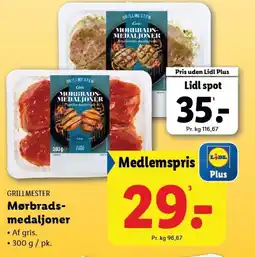 Lidl GRILLMESTER Mørbrads- medaljoner tilbud
