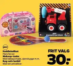 Netto Paddleballbat, Makeup-taske eller Byg-selv lastbil tilbud
