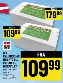 Løvbjerg HELE KYLLINGELÅR MED RYG EL. KYLLINGEINDERFILET tilbud