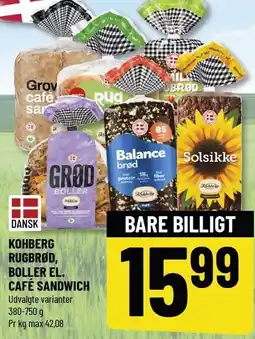 Løvbjerg KOHBERG RUGBRØD, BOLLER EL. CAFÉ SANDWICH tilbud