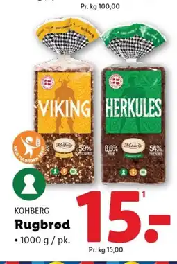 Lidl KOHBERG Rugbrød tilbud