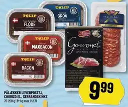 Løvbjerg PÅLÆKKER LEVERPOSTEJ, CHORIZO EL. SERRANOSKINKE tilbud