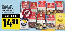 Løvbjerg AMO EL. GLUTEN HVEDEMEL, AMO BRØDBLANDING EL. FØDSELSDAGS-BOLLER tilbud