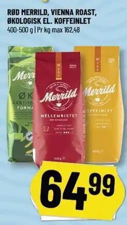 Løvbjerg RØD MERRILD, VIENNA ROAST, ØKOLOGISK EL. KOFFEINLET tilbud