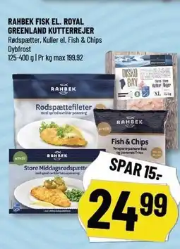 Løvbjerg RAHBEK FISK EL. ROYAL GREENLAND KUTTERREJER tilbud
