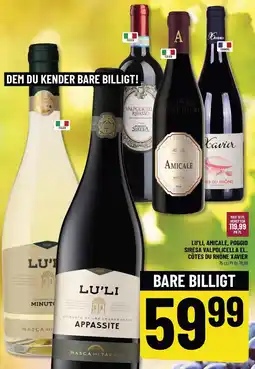 Løvbjerg LU'LI, AMICALE, POGGIO SIRESA VALPOLICELLA EL. CÓTES DU RHÓNE XAVIER tilbud