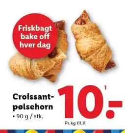 Lidl Croissant- pølsehorn tilbud