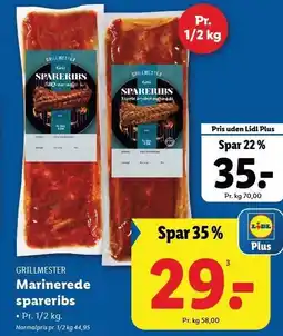 Lidl Marinerede spareribs tilbud