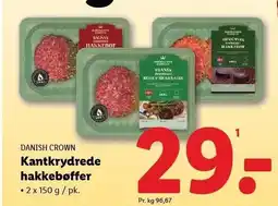 Lidl Kantkrydrede hakkebøffer tilbud