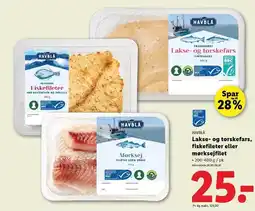 Lidl Lakse- og torskefars, fiskefileter eller mørksejfilet tilbud