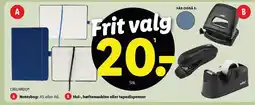 Lidl Notesbog, Hul, hæftemaskine eller tapedispenser tilbud