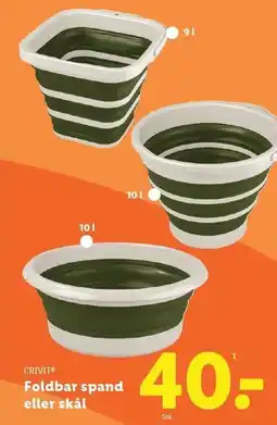 Lidl Foldbar spand eller skål tilbud