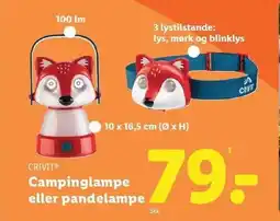 Lidl Campinglampe eller pandelampe tilbud