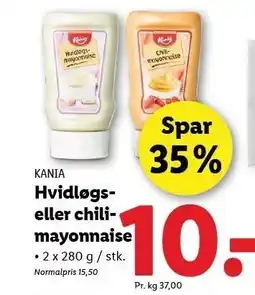 Lidl Hvidløgs- eller chili-mayonnaise tilbud