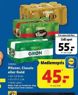 Lidl Pilsner, Classic eller Guld tilbud