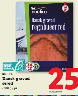 Lidl NAUTICA Dansk gravad ørred tilbud