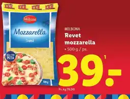 Lidl MILBONA Revet mozzarella tilbud