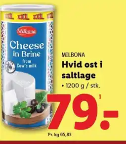 Lidl MILBONA Hvid ost i saltlage tilbud