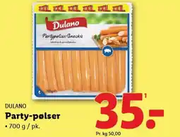 Lidl DULANO Party-pølser tilbud