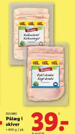 Lidl DULANO Pålæg i skiver tilbud