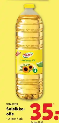 Lidl VITA D'OR Solsikke- olie tilbud