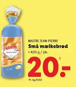 Lidl MAITRE JEAN-PIERRE Små mælkebrød tilbud