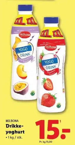 Lidl MILBONA Drikke- yoghurt tilbud