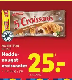 Lidl MAITRE JEAN- PIERRE Nødde- nougat- croissanter tilbud