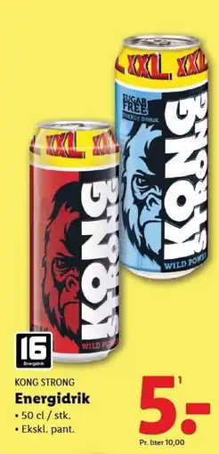 Lidl KONG STRONG Energidrik tilbud