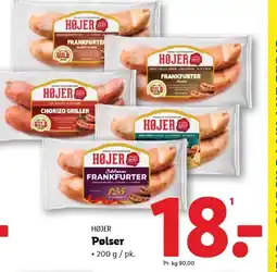 Lidl HØJER Pølser tilbud
