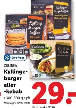 Lidl CULINEA Kyllinge- burger tilbud