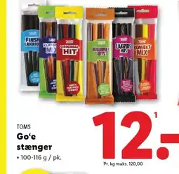 Lidl TOMS Go'e stænger tilbud