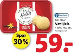 Lidl BON GELATI Vaniljeis tilbud