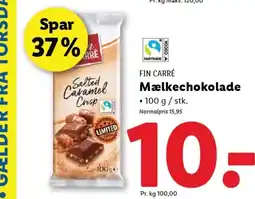 Lidl FIN CARRÉ Mælkechokolade tilbud