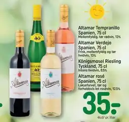 REMA 1000 Altamar rosé Spanien, 75 cl tilbud