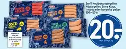 REMA 1000 Steff Houlberg ostegriller, Nduja griller, Store Klaus, hotdog eller bayerske pølser 350-450 g tilbud
