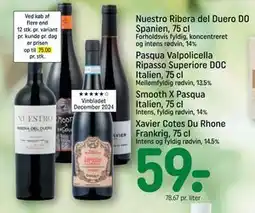 REMA 1000 Smooth X Pasqua Italien, 75 cl tilbud