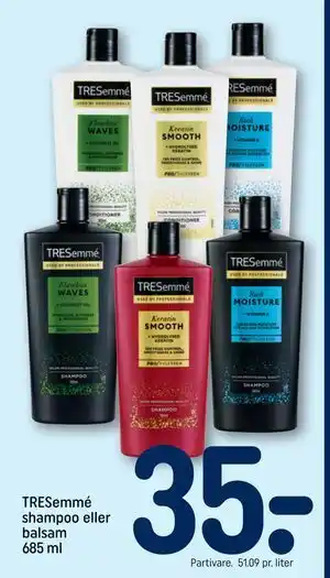 REMA 1000 TRESemmé shampoo eller balsam 685 ml tilbud