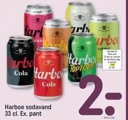 REMA 1000 Harboe sodavand 33 cl. Ex. pant tilbud