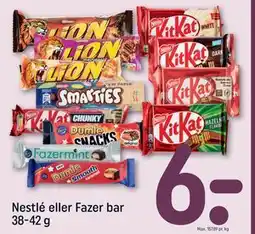 REMA 1000 Nestlé eller Fazer bar 38-42 g tilbud