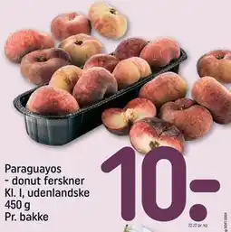 REMA 1000 Paraguayos - donut ferskner Kl. I, udenlandske 450 g tilbud
