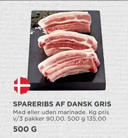 MENY SPARERIBS AF DANSK GRIS tilbud