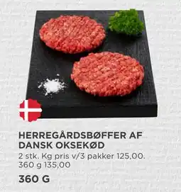 MENY HERREGÅRDSBØFFER AF DANSK OKSEKØD tilbud