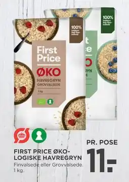 MENY FIRST PRICE ØKOLOGISKE HAVREGRYN tilbud