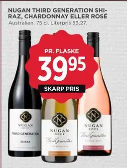 MENY NUGAN THIRD GENERATION SHIRAZ, CHARDONNAY ELLER ROSÉ tilbud