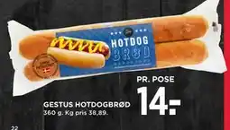 MENY GESTUS HOTDOGBRØD tilbud