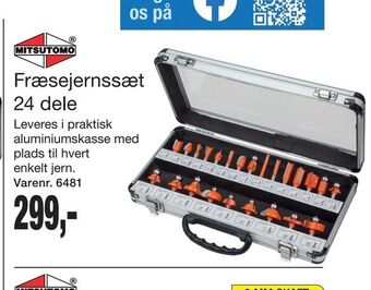 Harald Nyborg Fræsejernssæt 24 dele tilbud