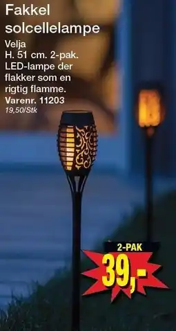 Harald Nyborg Fakkel solcellelampe tilbud